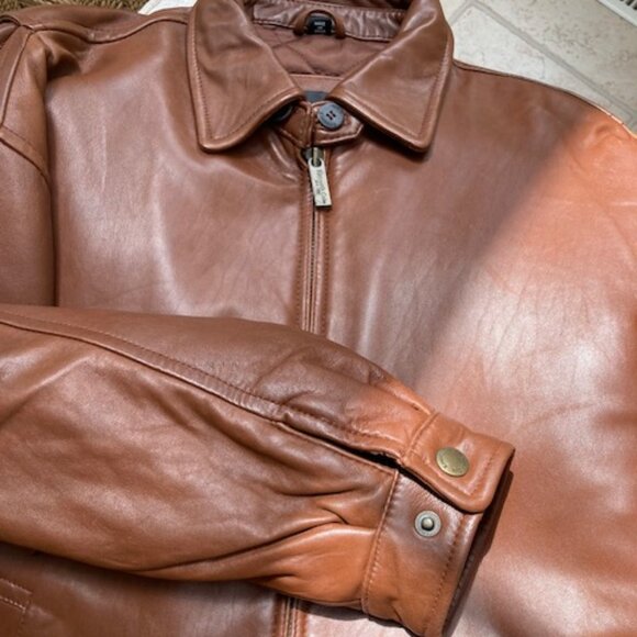 Kenneth Cole Men's Vintage Leather Jacket, Size large - Picture 6 of 6